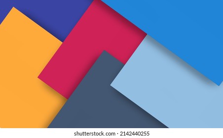 simple horizontal abstract colorful square arrangement