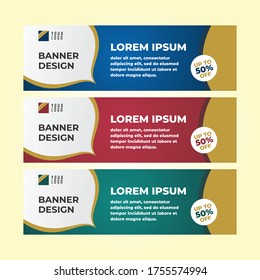 diseño de plantilla de banners horizontal simple