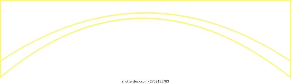 Limite horizontal simples com linha curva e contorno minimalista da arquitetura islâmica.