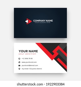 diseño simple horizontal de plantillas de tarjetas de visita con vector