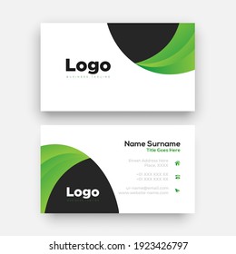 simple horizontal business card template design with vector
