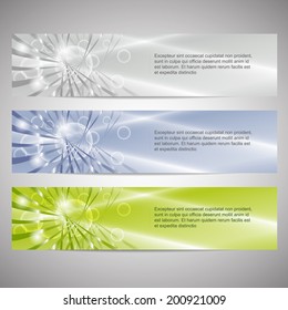 Simple horizontal colorful web headers or banners/design for your web presentation, website, with place for your content