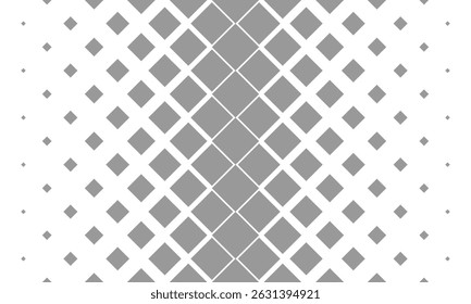 Simple horizontal half tone with in the middle of grey rhombus seamless pattern. Vector Repeating Texture.