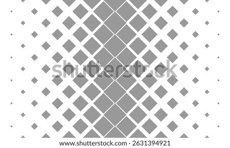 Simple horizontal half tone with in the middle of grey rhombus seamless pattern. Vector Repeating Texture.