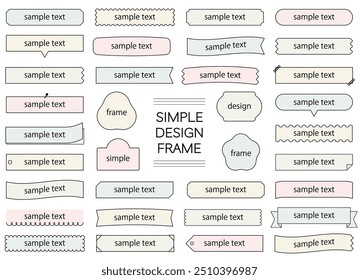 Um conjunto de quadros de cabeçalho horizontal simples.