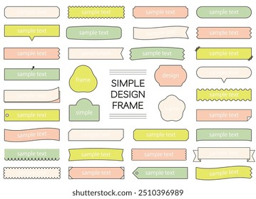 Un simple conjunto de marco de encabezado Horizontal.