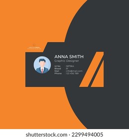 Simple Horizontal Id Card Design 