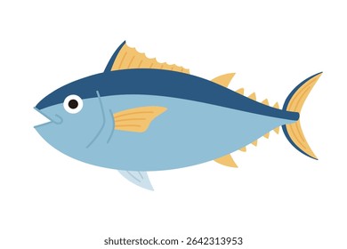 Simple horizontal illustration of tuna