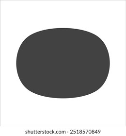 Simple horizontally elongated superellipse vector illustration