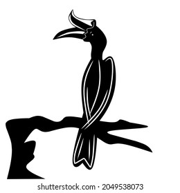 einfache Hornvogelvektor, Hornvogelsymbol