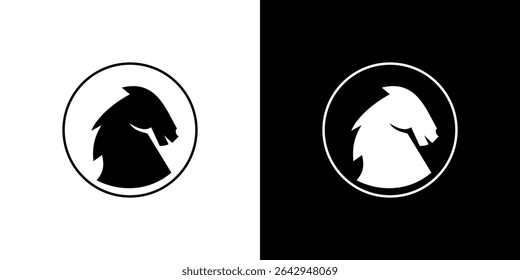 simple horse animal logo vector