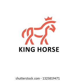 a simple horse with crown
