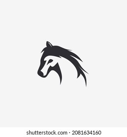 Simple horse head icon vector
