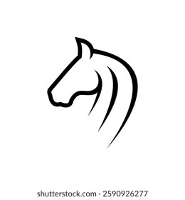 simple horse head logo icon