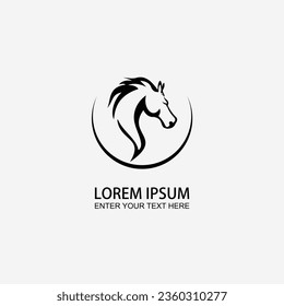 A simple horse head logo, maybe suitable for your business logo.
