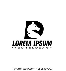 Simple horse head logo vector icon. with Silhouette. 