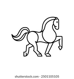 A simple horse icon that you might use as a logo reference