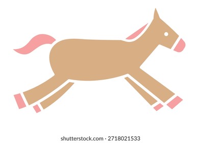 Simples ilustração de cavalo do lado