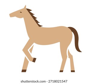 Simple horse illustration from the side