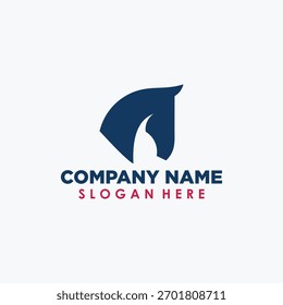 modelo de design de logotipo de cavalo simples, vetor de design de ícone animal