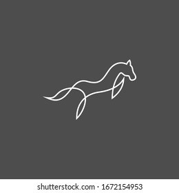 Simple horse logo design vector