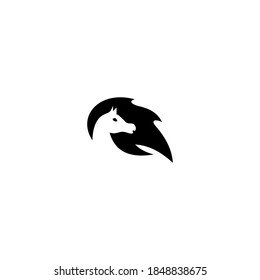 Simple horse logo design vector