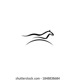 Simple horse logo design vector