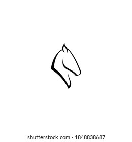 Simple horse logo design vector