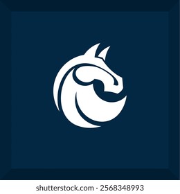 simple horse logo for icon or symbol