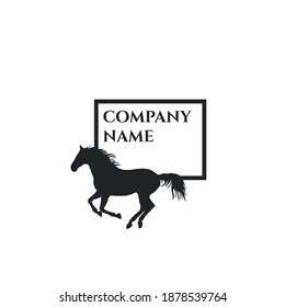 Simple Horse Logo Vector Icon