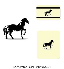 A simple horse silhouette logo, perfect for your creative industry logo