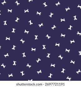 Simple horse silhouette seamless pattern,