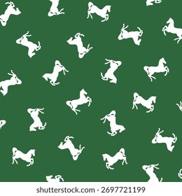 Simple horse silhouette seamless pattern,