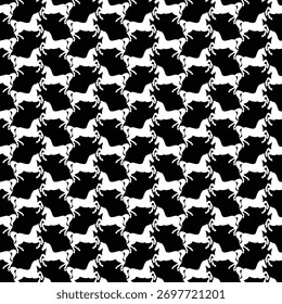 Simple horse silhouette seamless pattern,