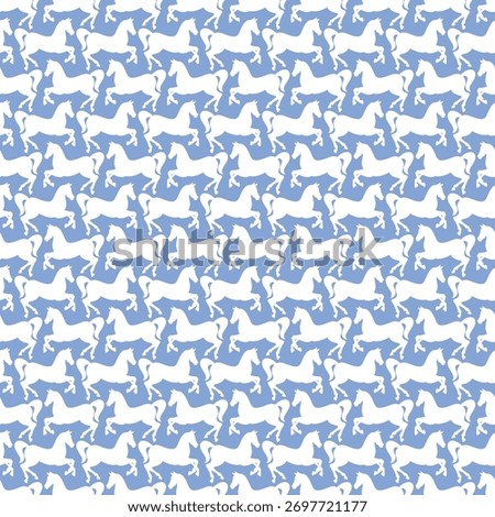 Simple horse silhouette seamless pattern,