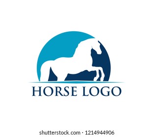 simple horse sport vector logo design inspiration for racing, equestrian and farm