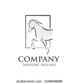 simple horse vector illustration best for sport races logo