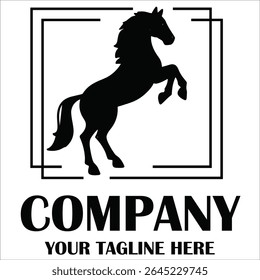simple horse vector illustration best for sport races logo
