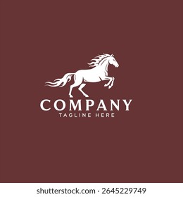 Ilustración vectorial de caballo simple Mejor para carreras deportivas Logo
