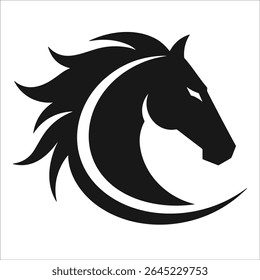 simple horse vector illustration best for sport races logo
