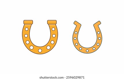 Simple Horseshoe Luck Icon Design