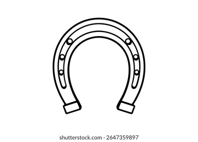 Simple Horseshoe Vector Illustration on White Background