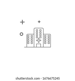 Simple hospital icon design templates