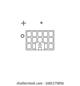 Simple hospital icon design templates