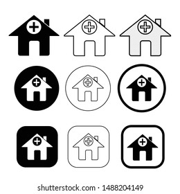 simple Hospital icon sign design