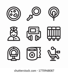 Simple Hospital line Icon vector Set