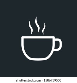 simple hot coffee icon vector illustration