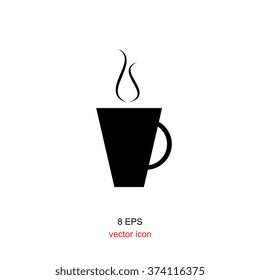 Simple Hot Cup Icon Isolated