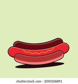 simple hot dog flat design