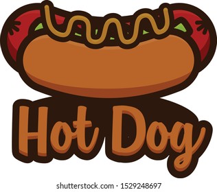 Simple Hot Dog Illustration Outliner Vector Stock Vector (Royalty Free ...